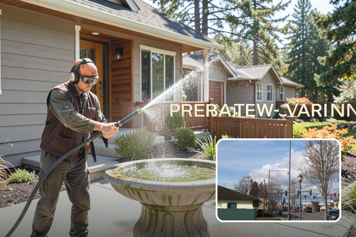 Retaining Wall Cleaning in Marysville, Snohomish County, WA - Removes moss lodged in seams and mortar lines