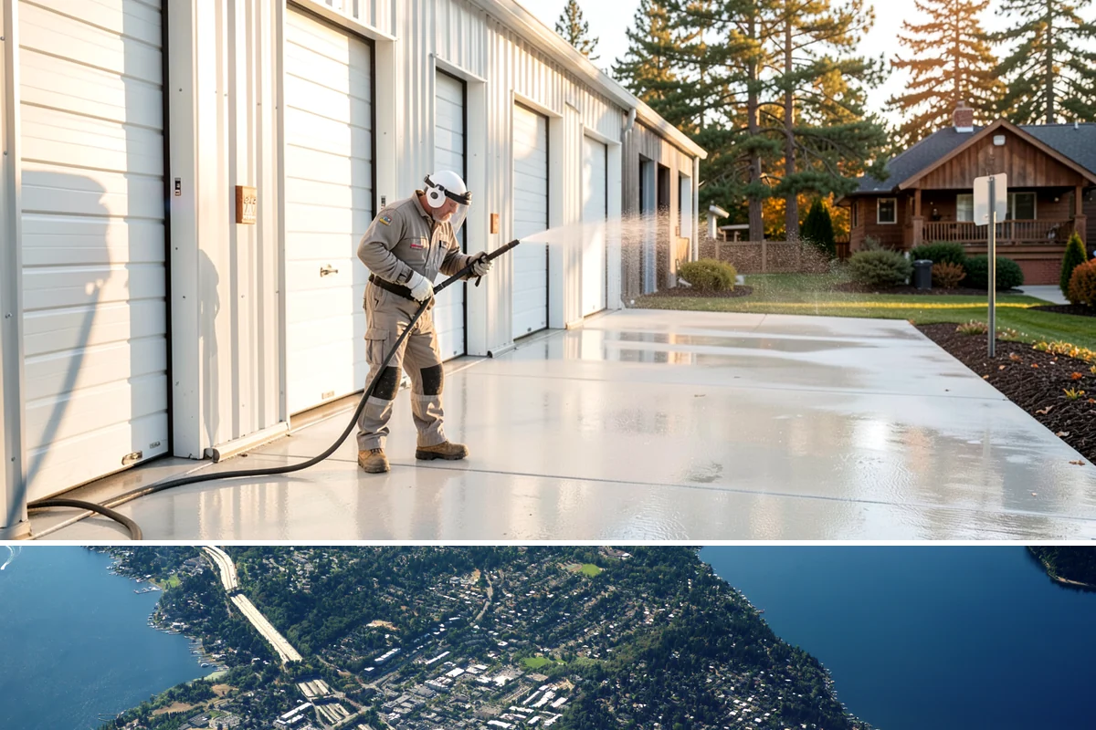 Retaining Wall Cleaning in Mercer Island, King County, WA - Early summer, once the ground begins to dry, reduces the moisture feeding wall growth and helps the cleaning last longer.