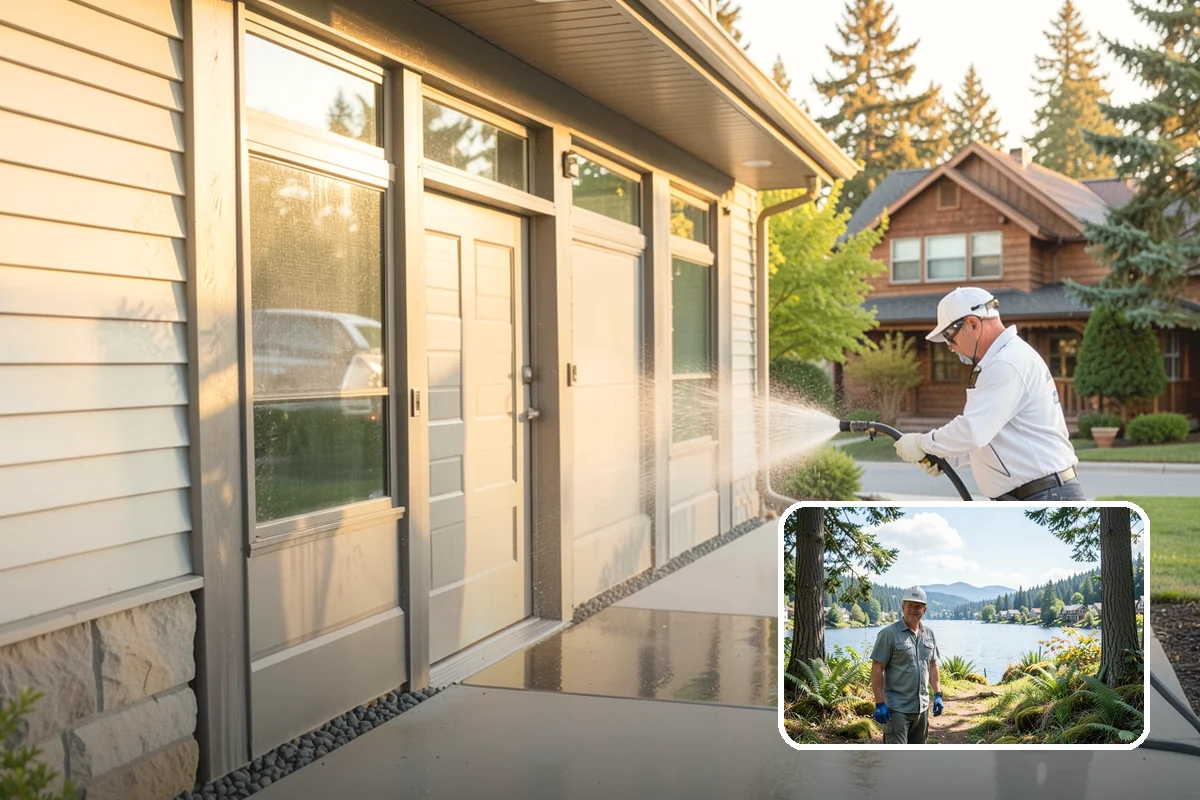 Retaining Wall Cleaning in Milton, King County, WA - Removes moss lodged in seams and mortar lines