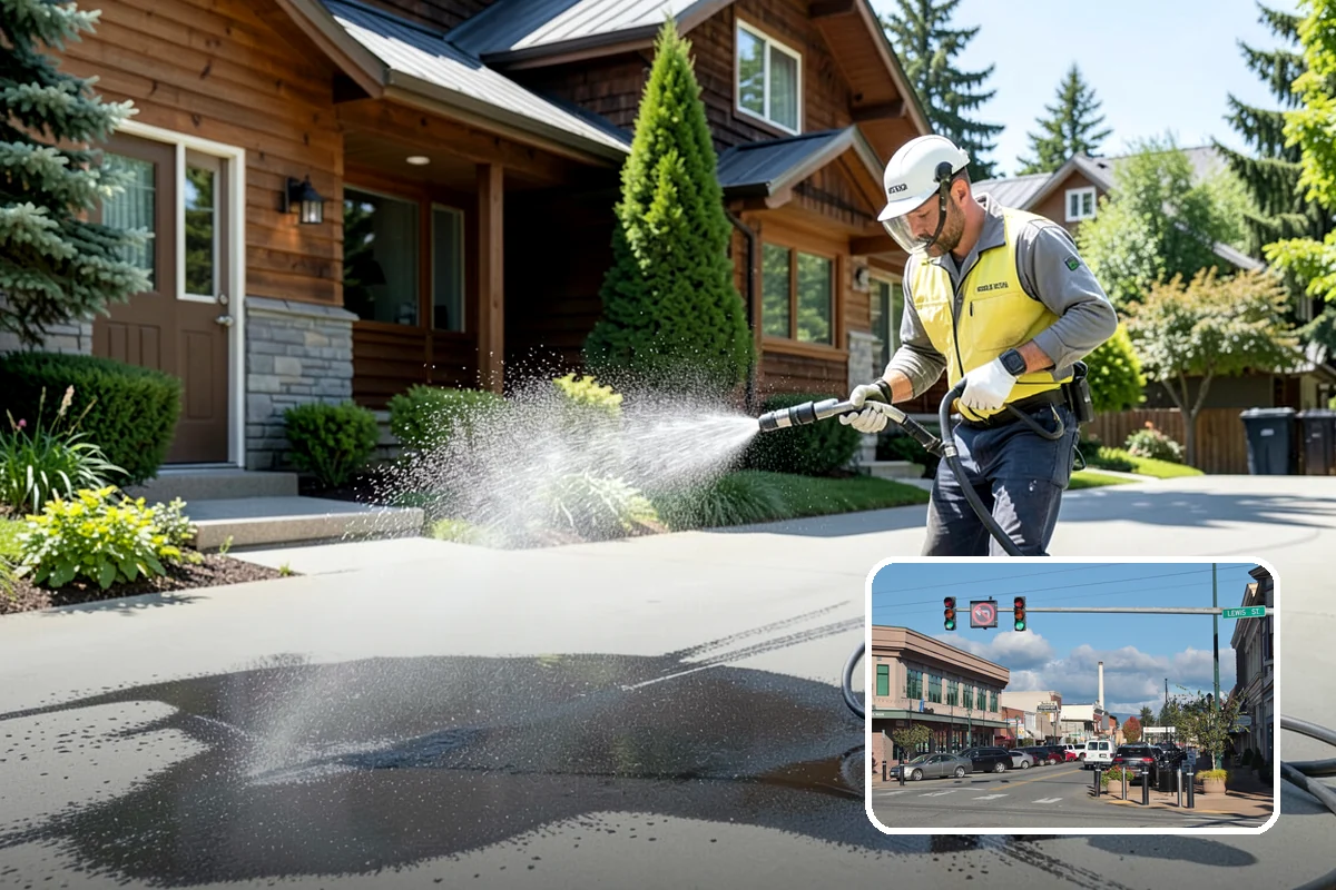Retaining Wall Cleaning in Monroe, Snohomish County, WA - Removes moss lodged in seams and mortar lines