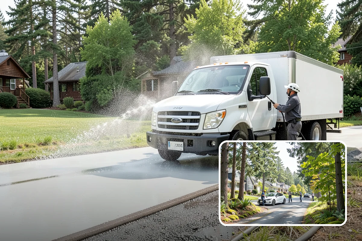 Retaining Wall Cleaning in Normandy Park, King County, WA - Removes moss lodged in seams and mortar lines