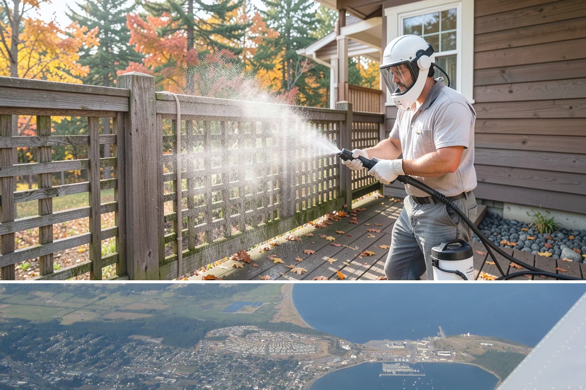 Retaining Wall Cleaning in Oak Harbor, Island County, WA - Early summer, once the ground begins to dry, reduces the moisture feeding wall growth and helps the cleaning last longer.