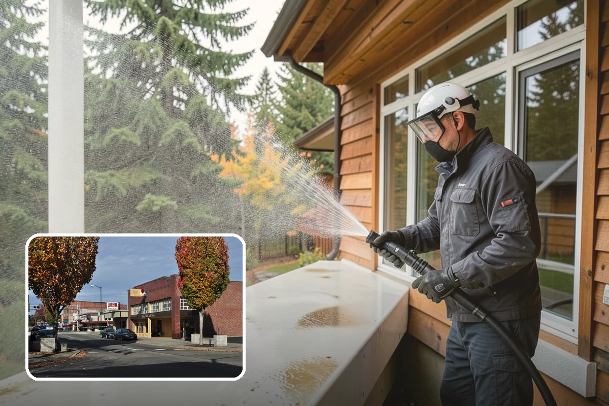 Retaining Wall Cleaning in Puyallup, Pierce County, WA - Removes moss lodged in seams and mortar lines