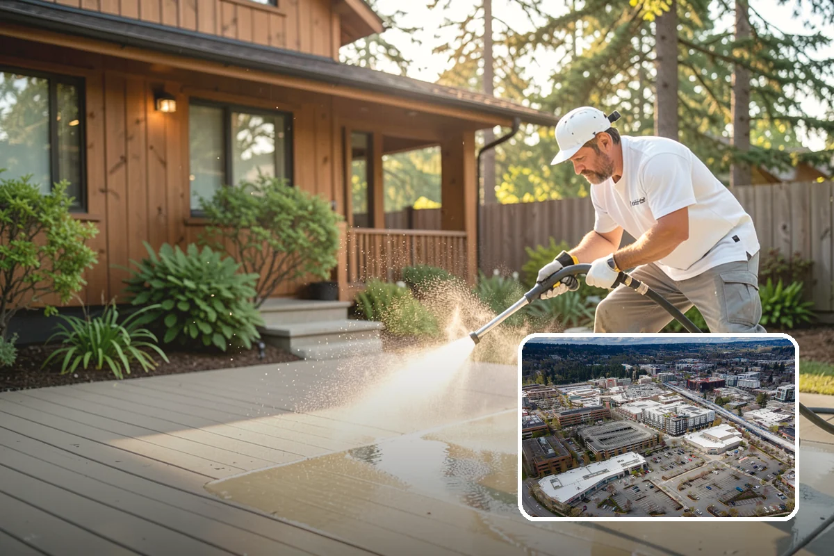 Retaining Wall Cleaning in Redmond, King County, WA - Removes moss lodged in seams and mortar lines