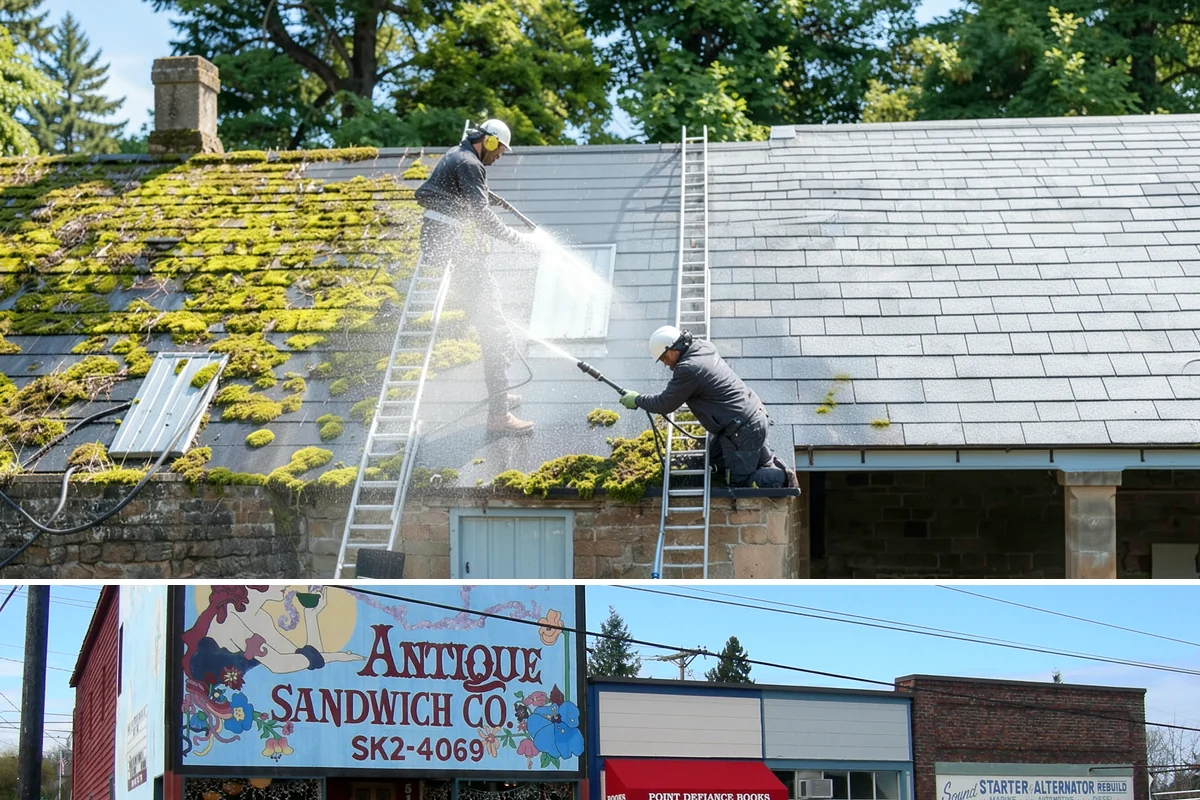 Retaining Wall Cleaning in Ruston, Pierce County, WA - Early summer, once the ground begins to dry, reduces the moisture feeding wall growth and helps the cleaning last longer.
