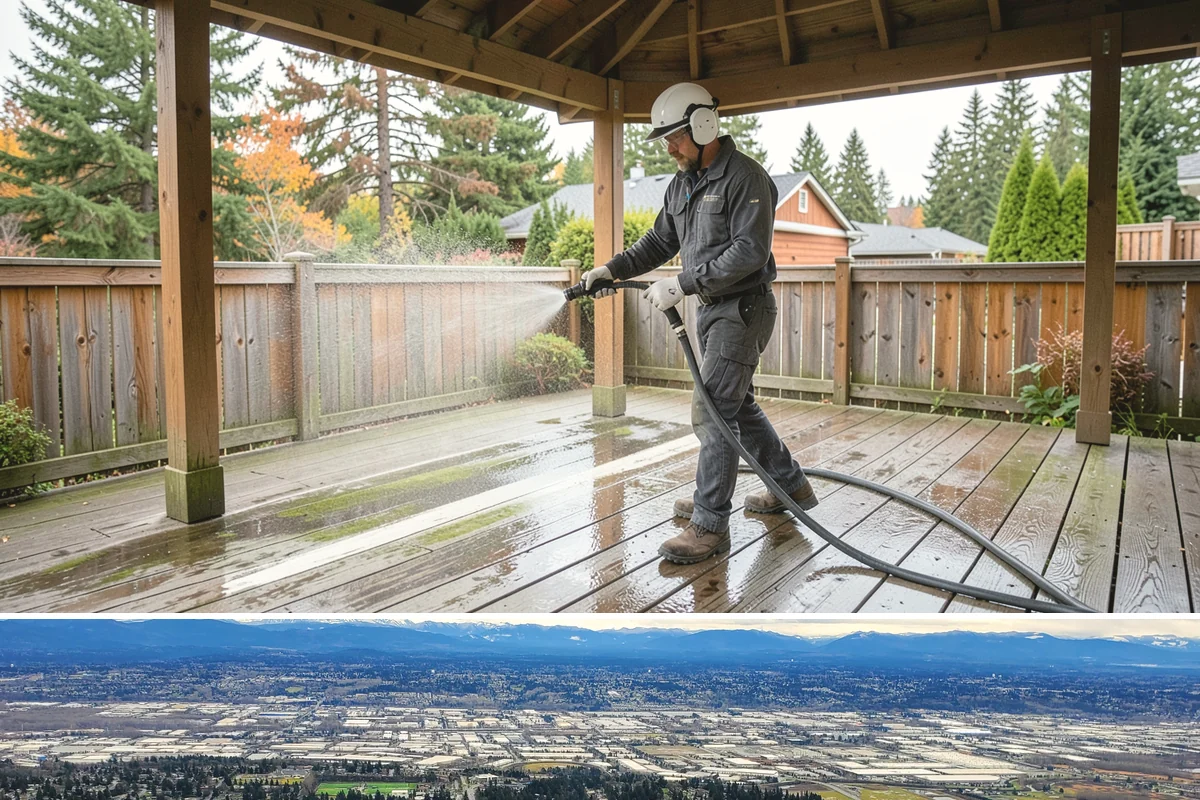 Retaining Wall Cleaning in SeaTac, King County, WA - Early summer, once the ground begins to dry, reduces the moisture feeding wall growth and helps the cleaning last longer.
