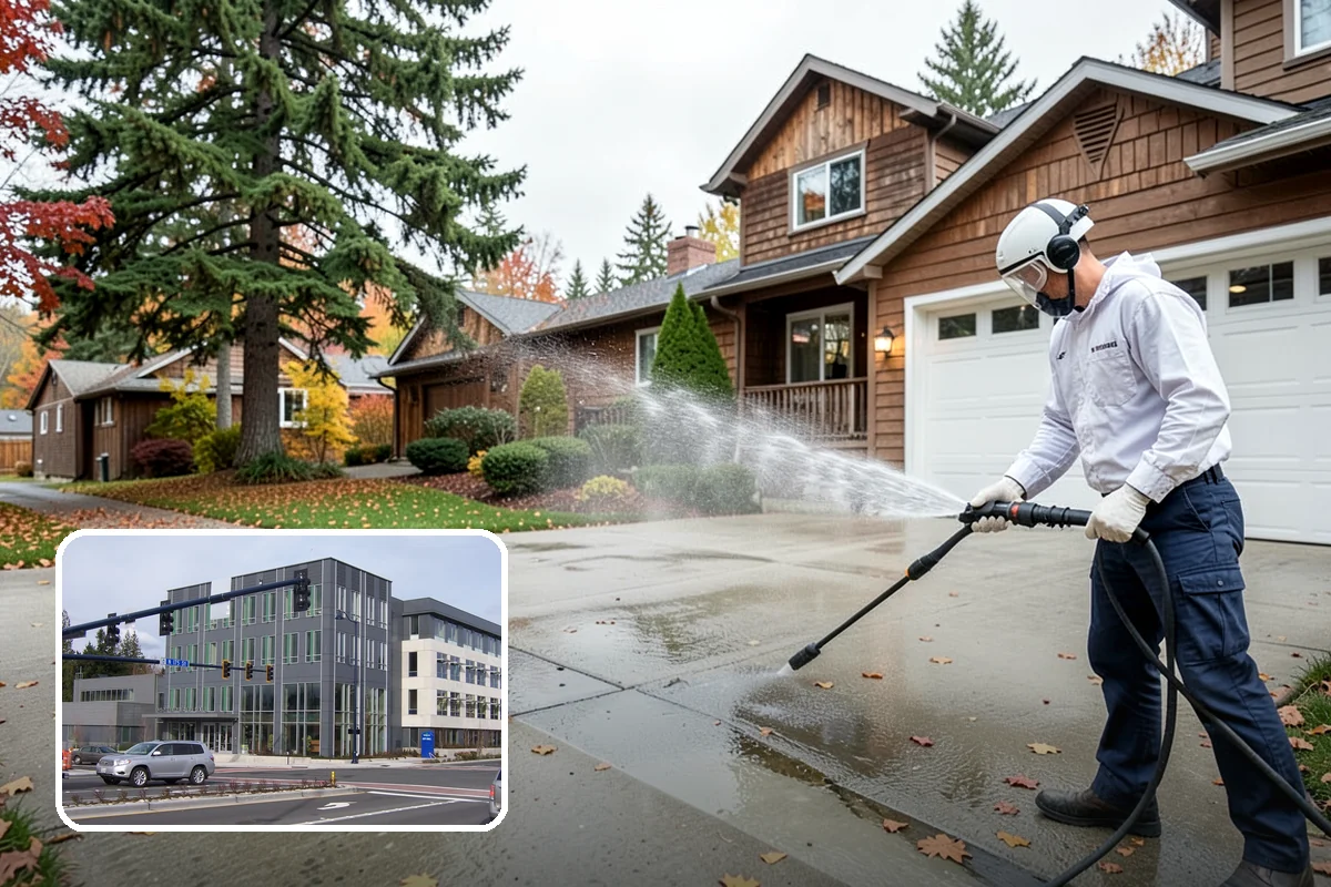 Retaining Wall Cleaning in Shoreline, King County, WA - Removes moss lodged in seams and mortar lines