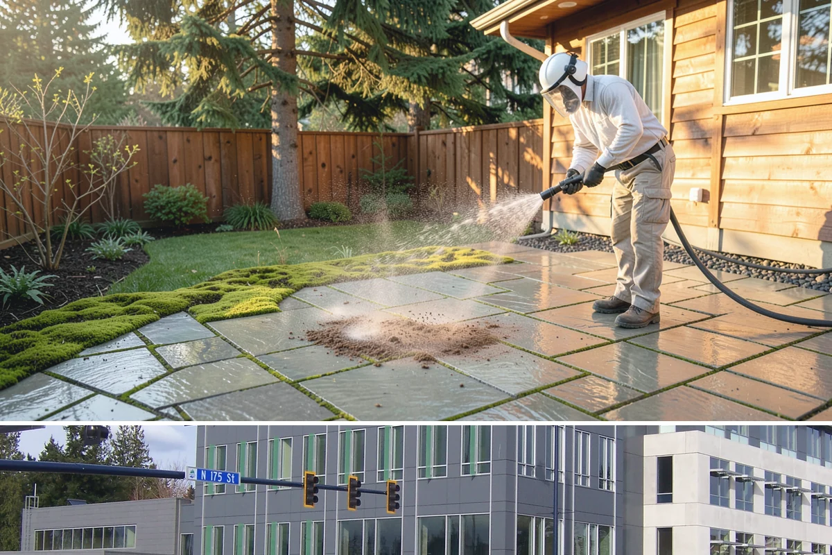 Retaining Wall Cleaning in Shoreline, King County, WA - Early summer, once the ground begins to dry, reduces the moisture feeding wall growth and helps the cleaning last longer.