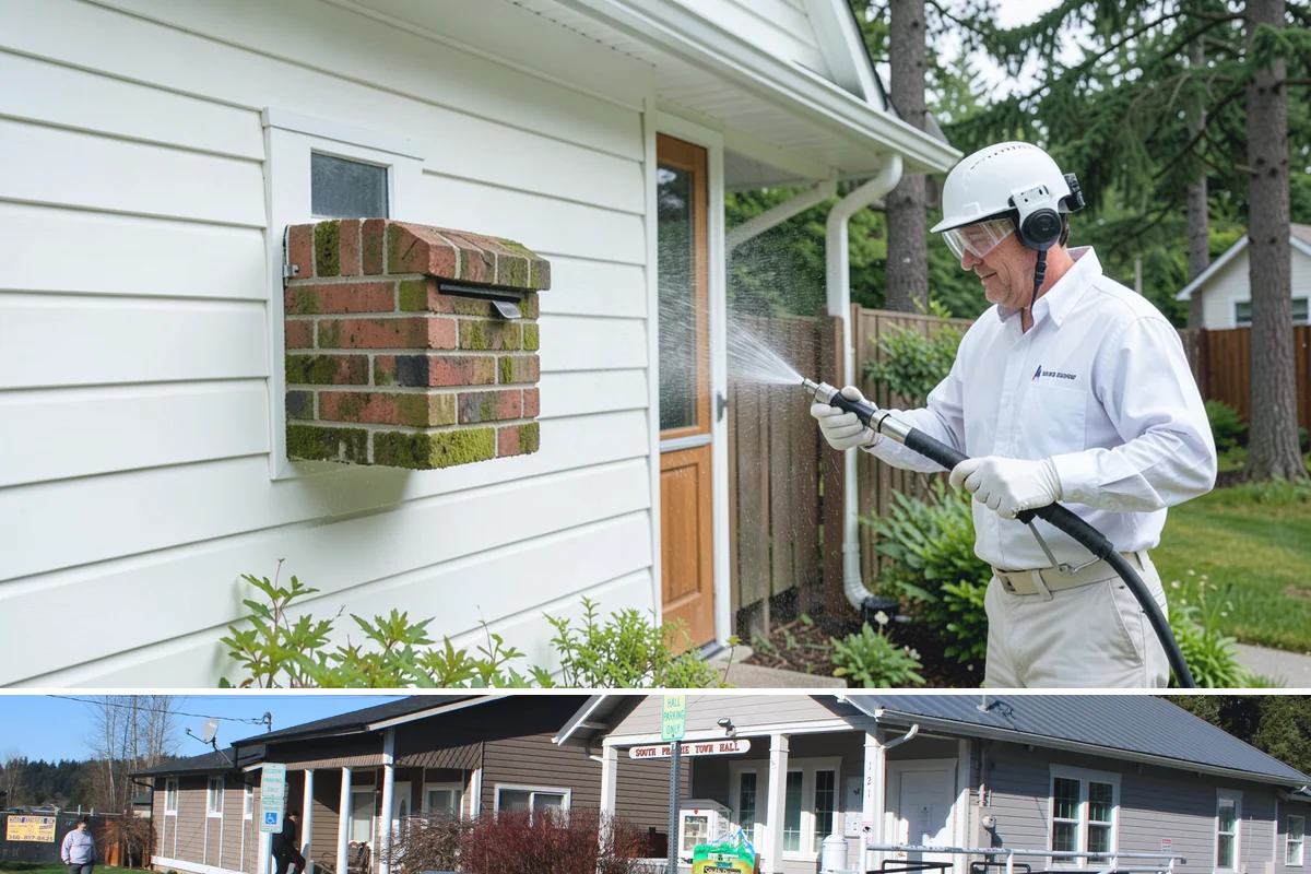 Retaining Wall Cleaning in South Prairie, Pierce County, WA - Early summer, once the ground begins to dry, reduces the moisture feeding wall growth and helps the cleaning last longer.