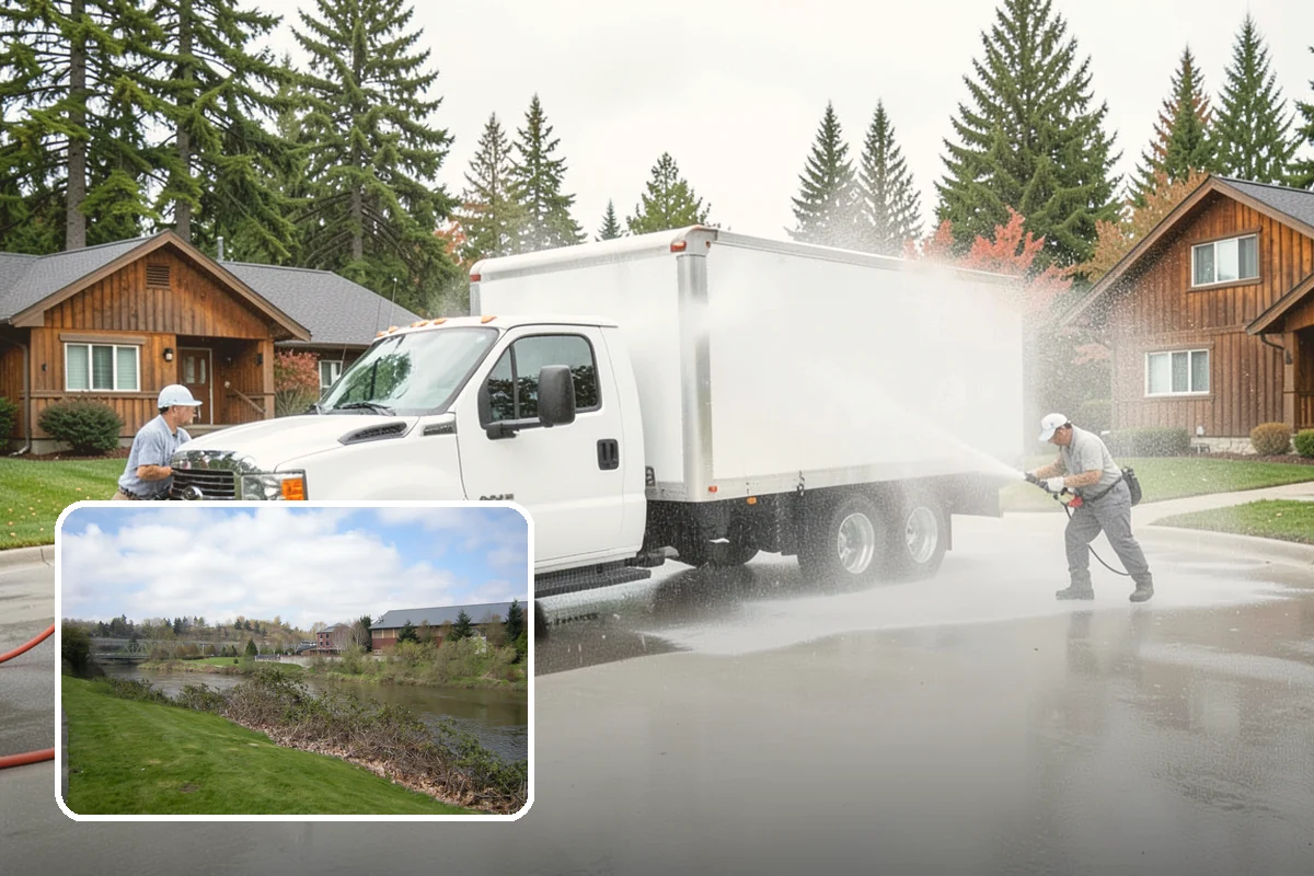 Retaining Wall Cleaning in Tukwila, King County, WA - Removes moss lodged in seams and mortar lines