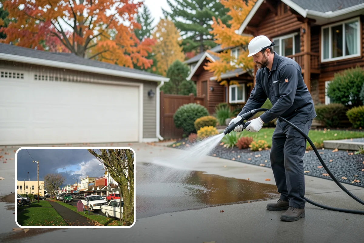 Retaining Wall Washing in Arlington, Snohomish County, WA - Removes moss thriving along damp masonry joints