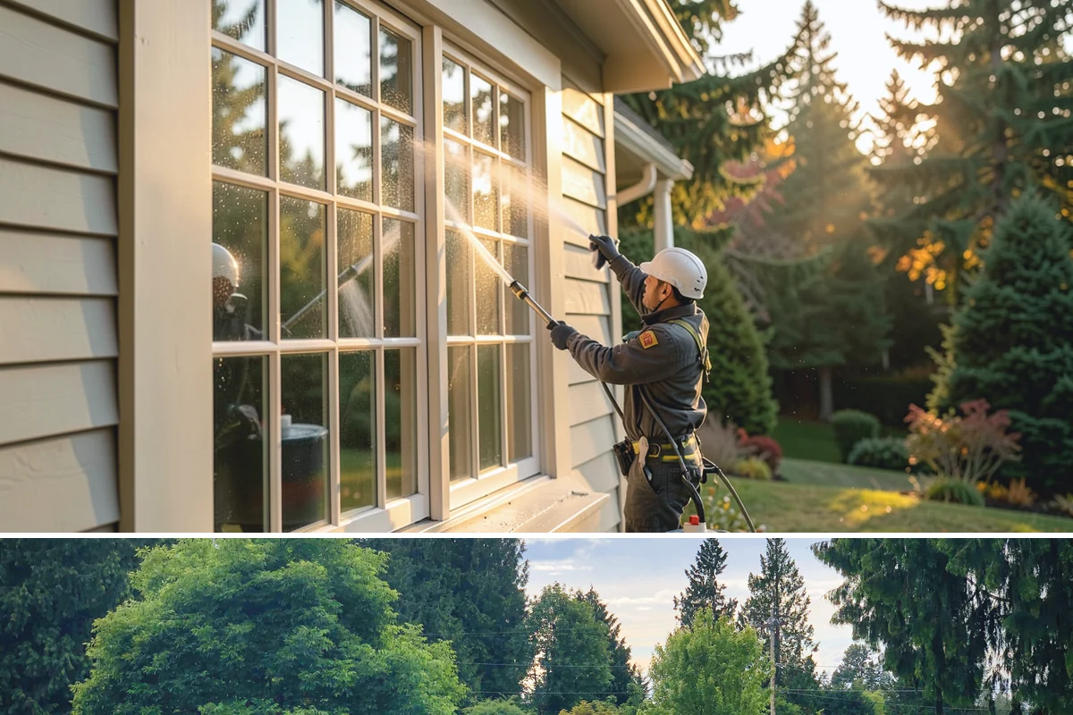 Retaining Wall Washing in Bonney Lake, Pierce County, WA - Cleaning in early summer, after the soil begins to dry, limits the moisture that keeps masonry walls damp and speeds the return...
