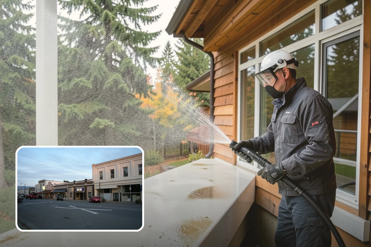 Retaining Wall Washing in Burlington, Skagit County, WA - Removes moss thriving along damp masonry joints