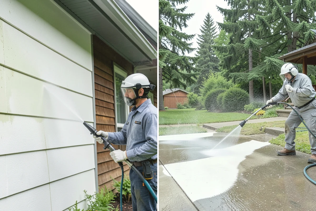 Retaining Wall Washing in Burlington, Skagit County, WA - Trim back vegetation encroaching on the wall