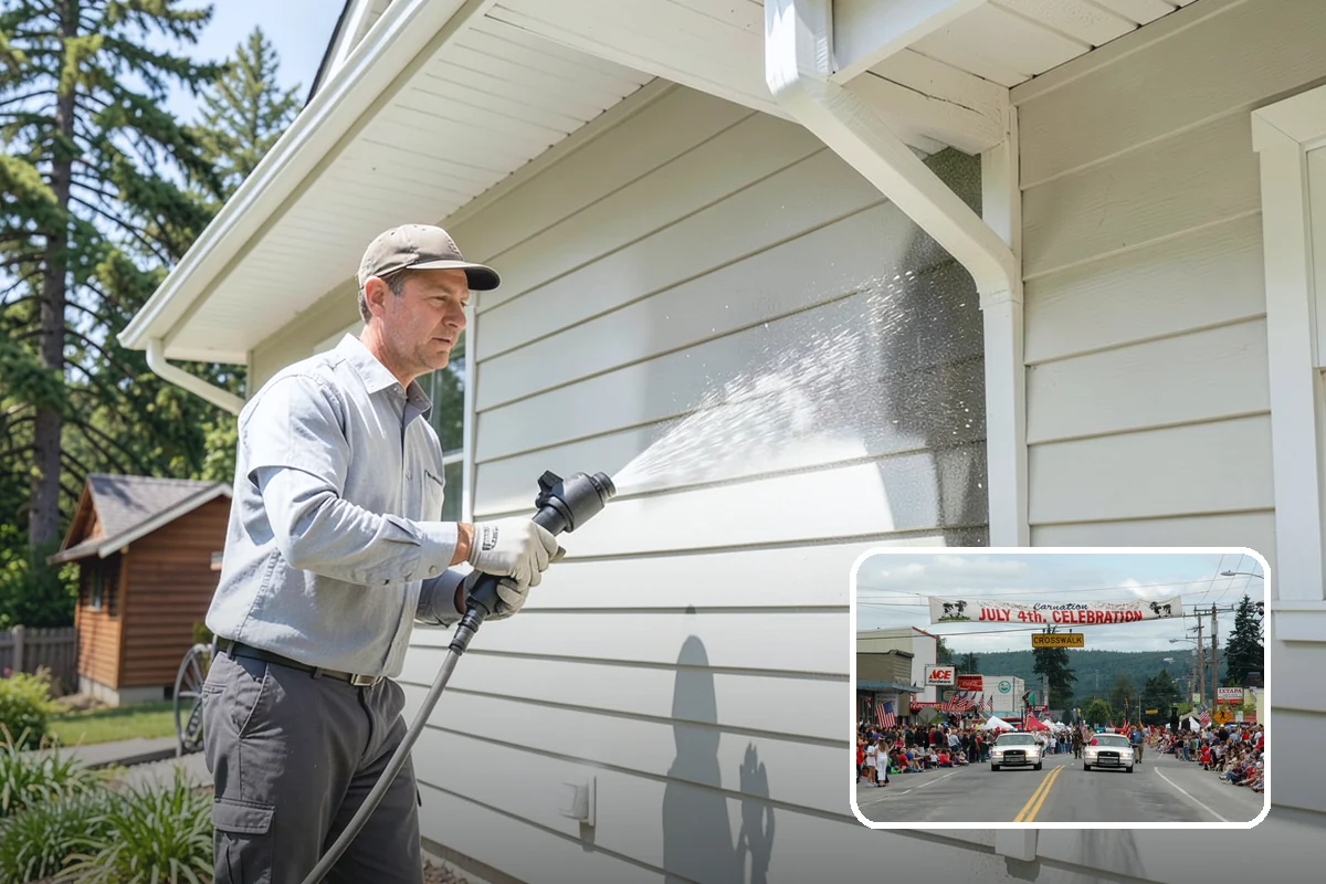 Retaining Wall Washing in Carnation, King County, WA - Removes moss thriving along damp masonry joints