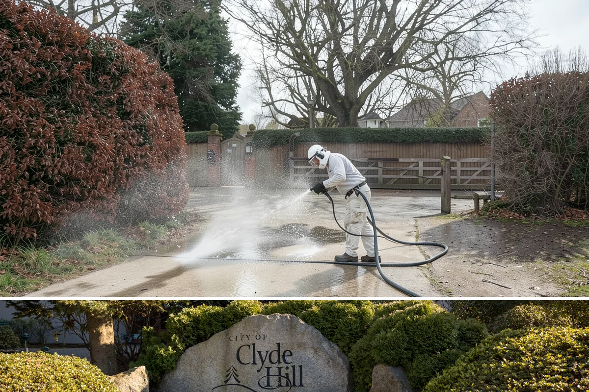 Retaining Wall Washing in Clyde Hill, King County, WA - Cleaning in early summer, after the soil begins to dry, limits the moisture that keeps masonry walls damp and speeds the return...