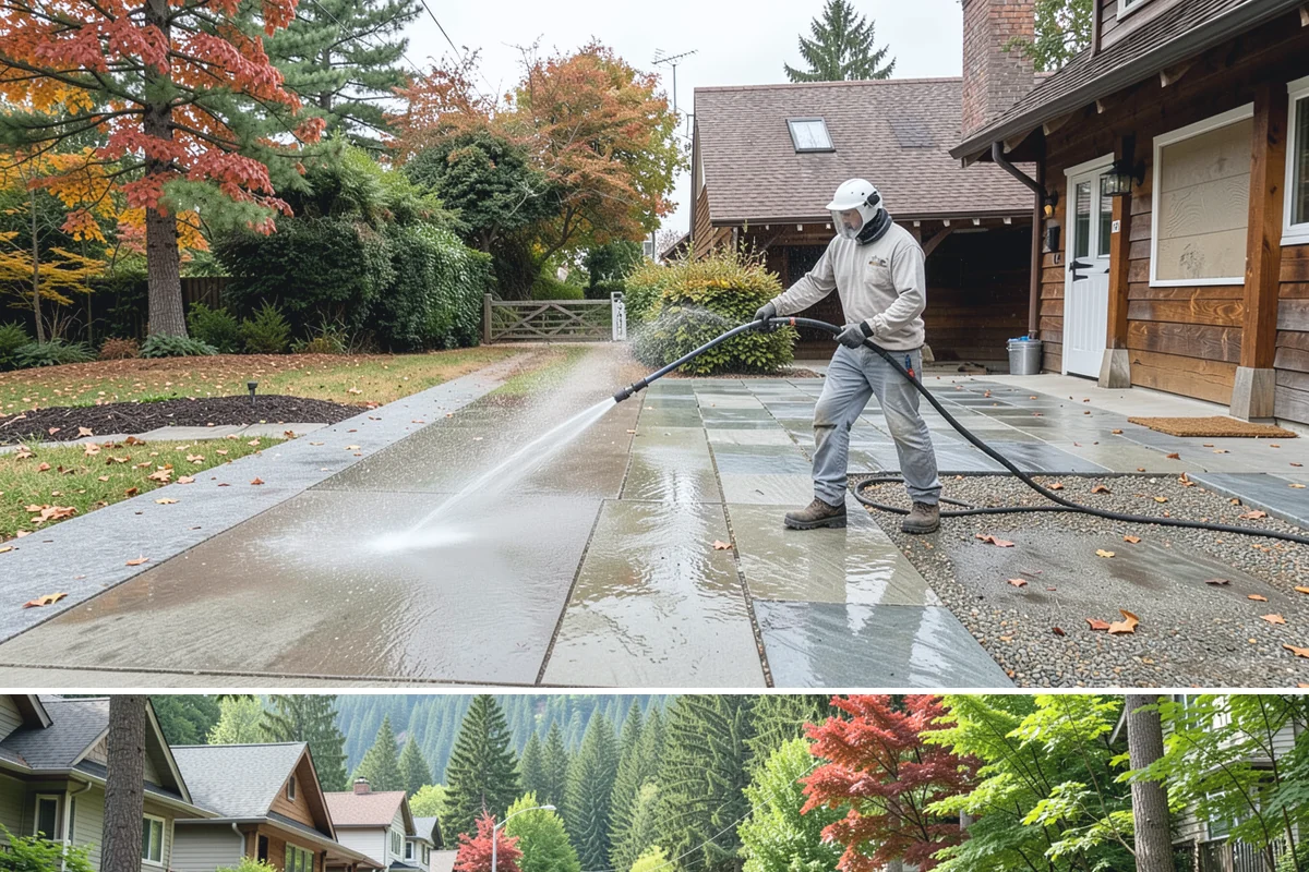 Retaining Wall Washing in Darrington, Snohomish County, WA - Cleaning in early summer, after the soil begins to dry, limits the moisture that keeps masonry walls damp and speeds the return...