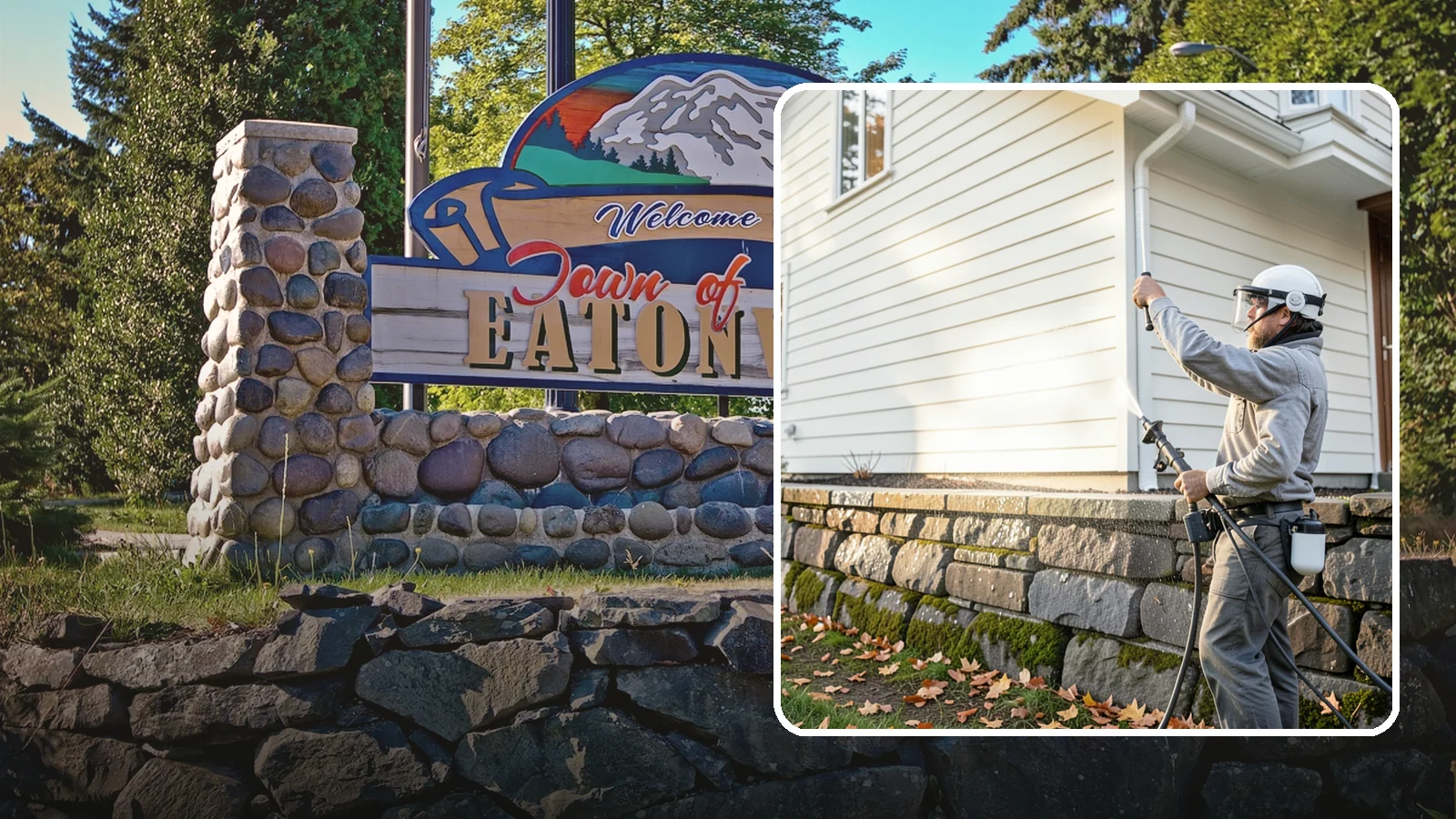 Retaining Wall Washing in Eatonville, Pierce County, WA - Wash masonry retaining walls to remove moss, mineral leaching, and soil stains from constantly damp structures.