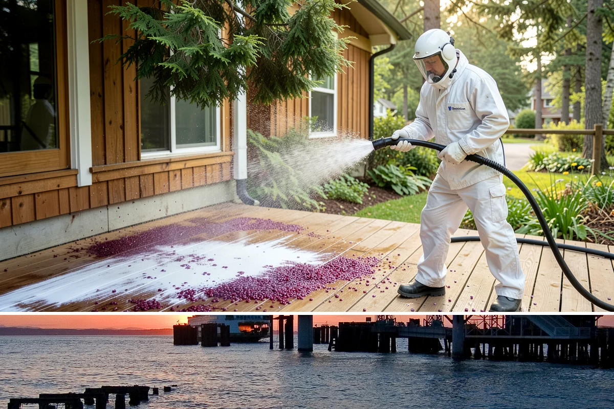 Retaining Wall Washing in Edmonds, Snohomish County, WA - Cleaning in early summer, after the soil begins to dry, limits the moisture that keeps masonry walls damp and speeds the return...