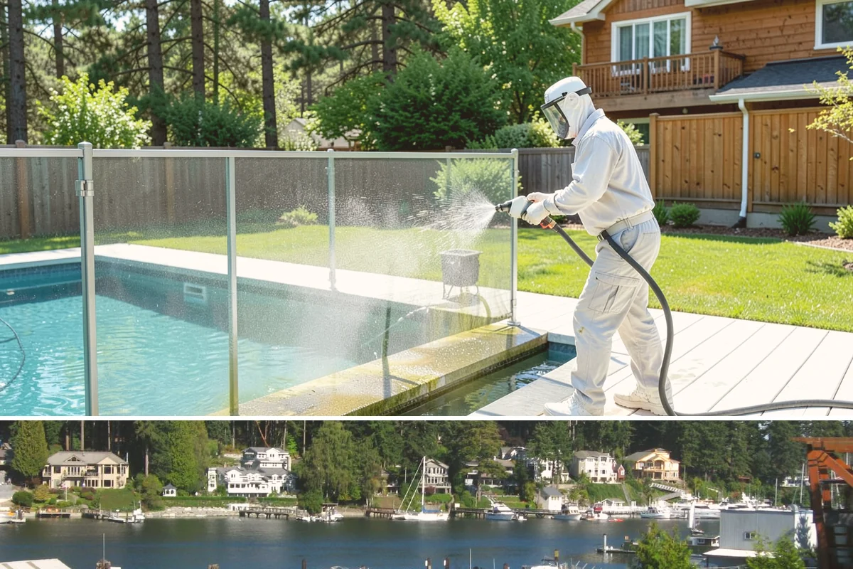 Retaining Wall Washing in Gig Harbor, Pierce County, WA - Cleaning in early summer, after the soil begins to dry, limits the moisture that keeps masonry walls damp and speeds the return...