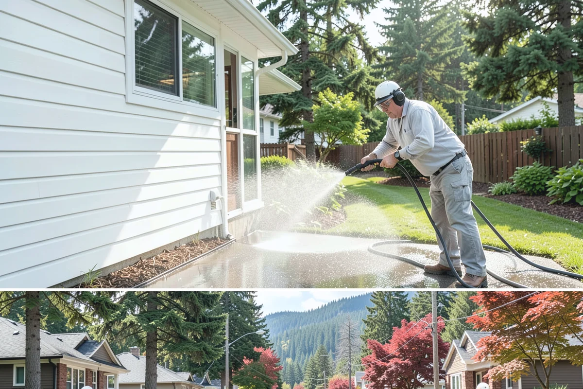 Retaining Wall Washing in Hunts Point, King County, WA - Cleaning in early summer, after the soil begins to dry, limits the moisture that keeps masonry walls damp and speeds the return...