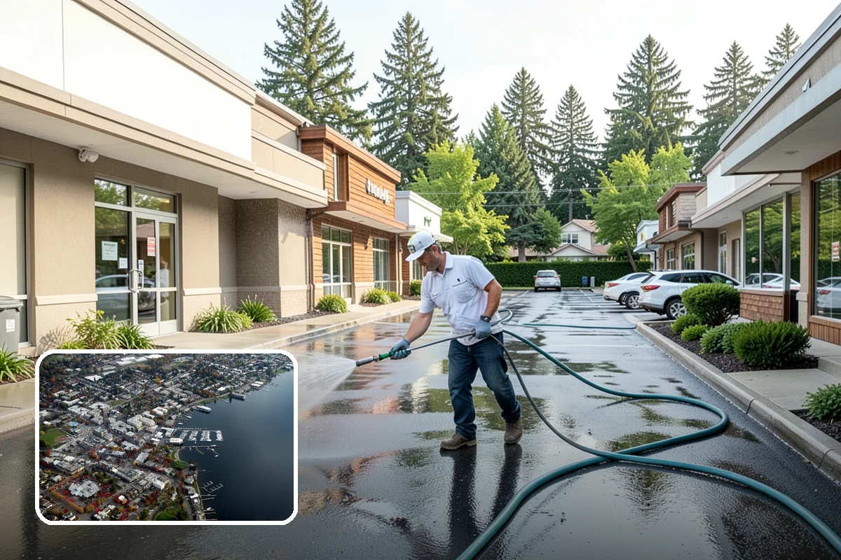 Retaining Wall Washing in Kirkland, King County, WA - Removes moss thriving along damp masonry joints