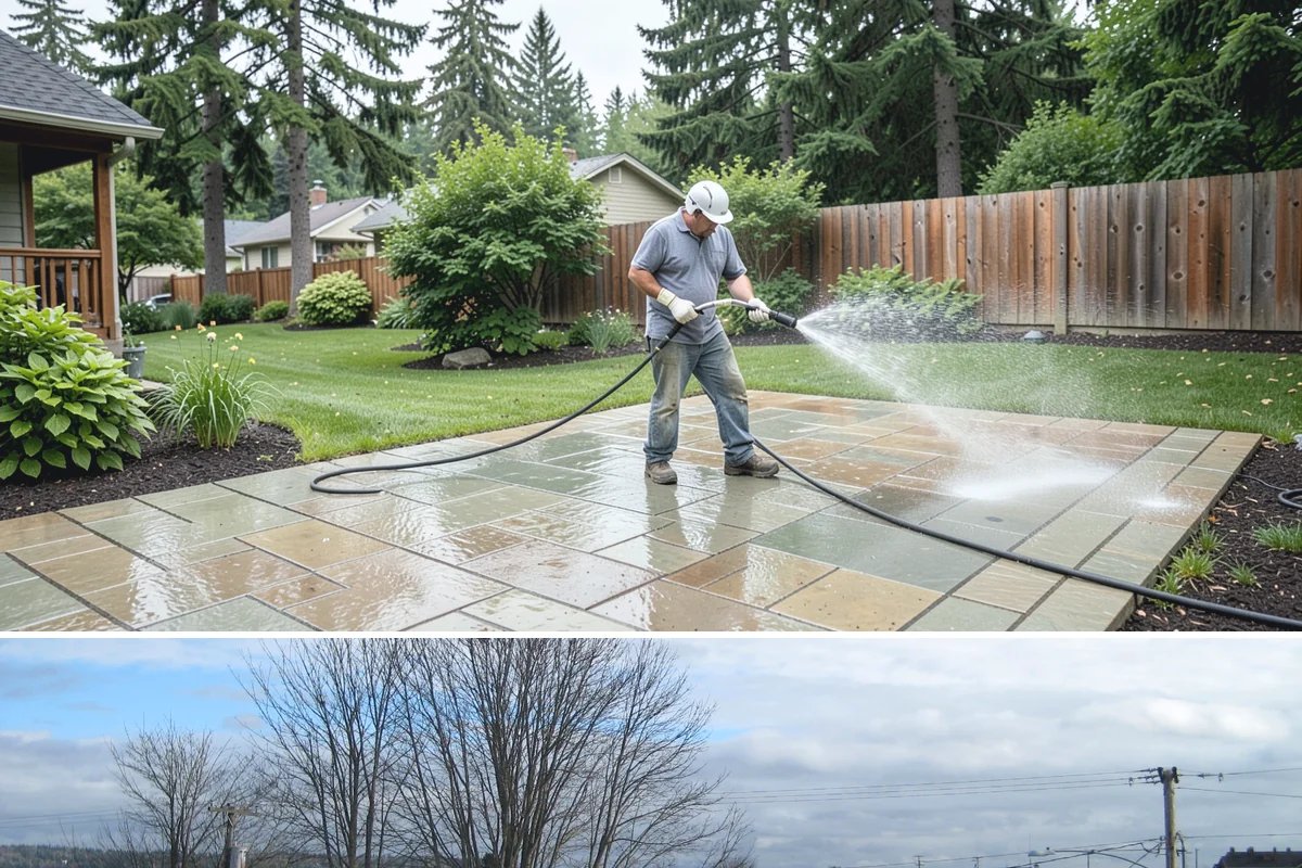 Retaining Wall Washing in Langley, Island County, WA - Cleaning in early summer, after the soil begins to dry, limits the moisture that keeps masonry walls damp and speeds the return...