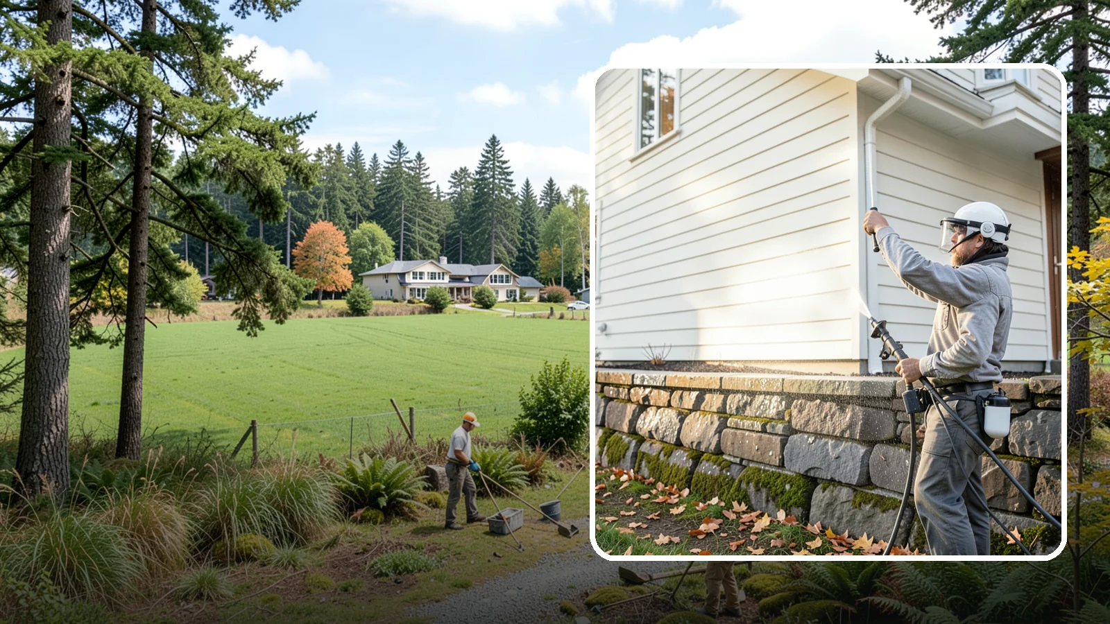 Retaining Wall Washing in Lyman, Skagit County, WA - Wash masonry retaining walls to remove moss, mineral leaching, and soil stains from constantly damp structures.