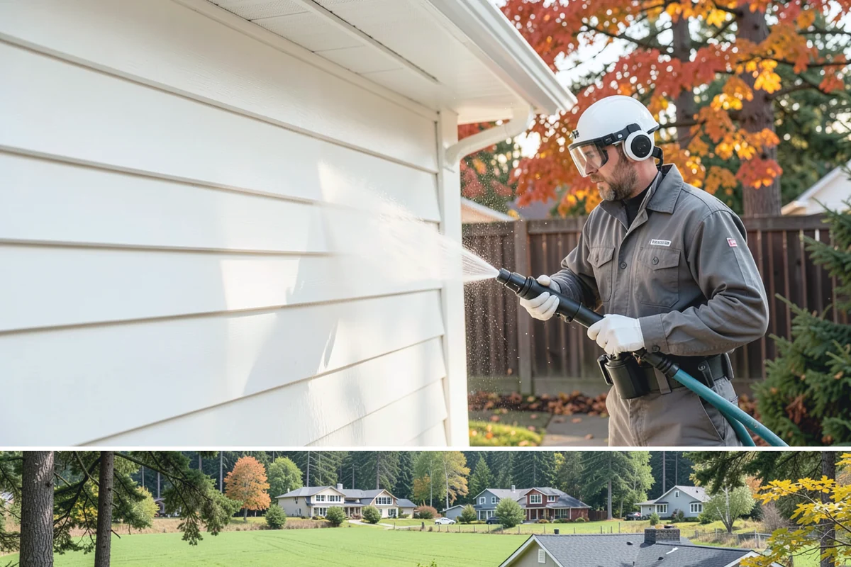 Retaining Wall Washing in Lyman, Skagit County, WA - Cleaning in early summer, after the soil begins to dry, limits the moisture that keeps masonry walls damp and speeds the return...