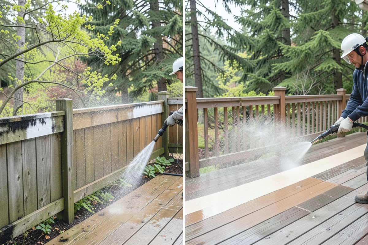 Retaining Wall Washing in Marysville, Snohomish County, WA - Trim back vegetation encroaching on the wall