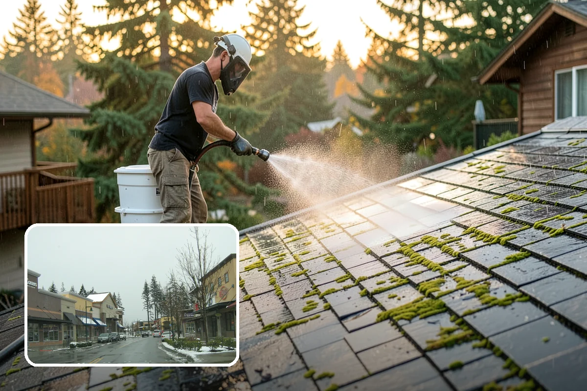 Retaining Wall Washing in Mill Creek, Snohomish County, WA - Removes moss thriving along damp masonry joints