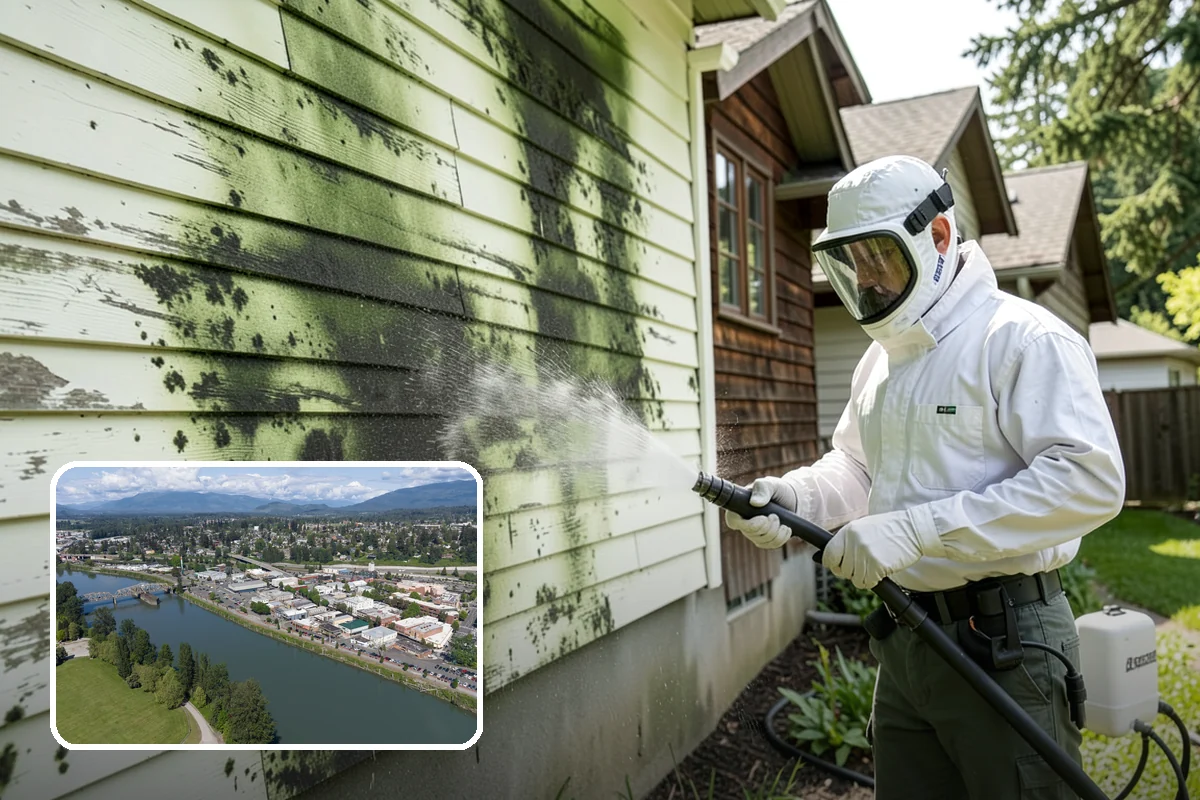 Retaining Wall Washing in Mount Vernon, Skagit County, WA - Removes moss thriving along damp masonry joints