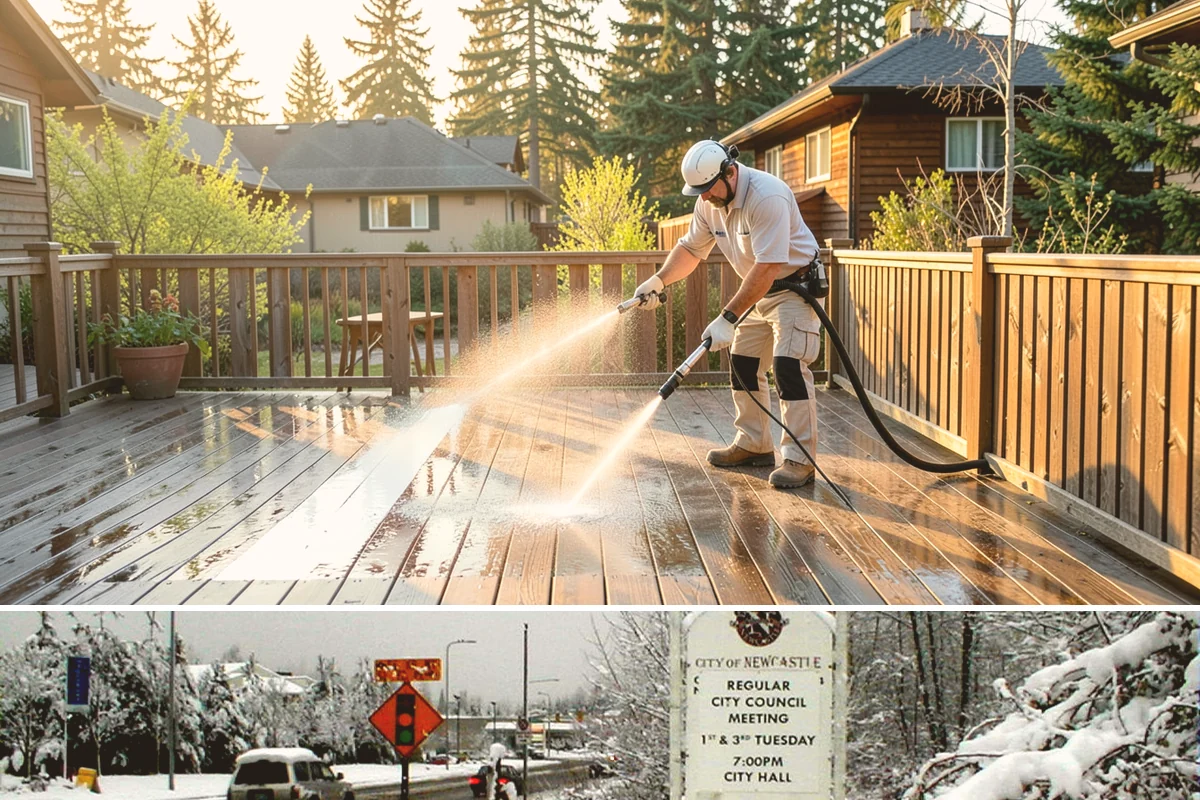 Retaining Wall Washing in Newcastle, King County, WA - Cleaning in early summer, after the soil begins to dry, limits the moisture that keeps masonry walls damp and speeds the return...