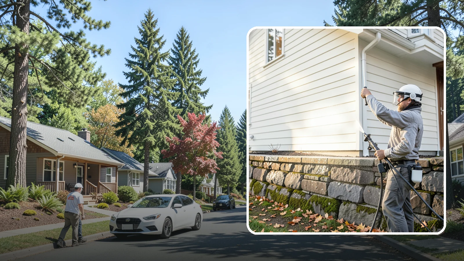 Retaining Wall Washing in Orting, Pierce County, WA - Wash masonry retaining walls to remove moss, mineral leaching, and soil stains from constantly damp structures.