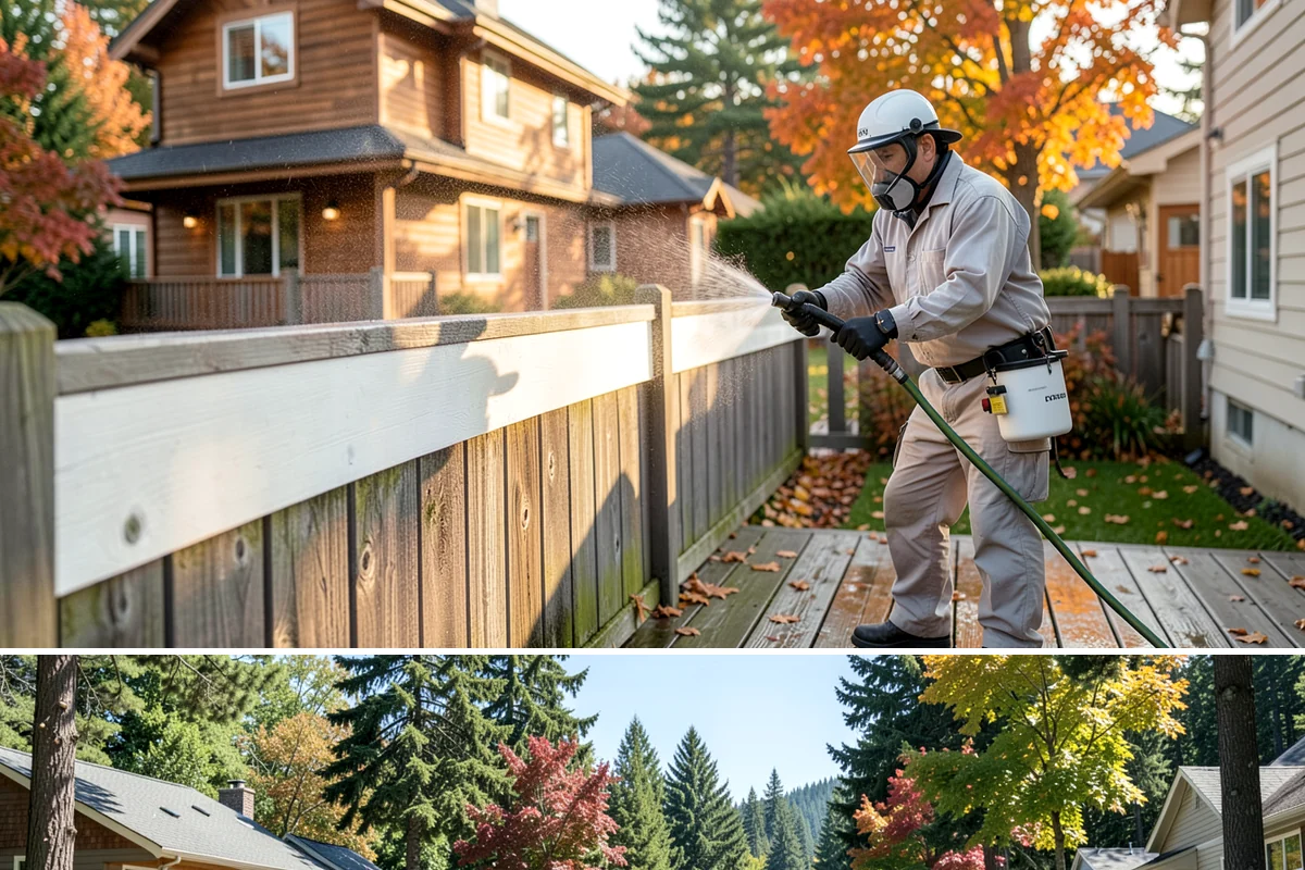 Retaining Wall Washing in Orting, Pierce County, WA - Cleaning in early summer, after the soil begins to dry, limits the moisture that keeps masonry walls damp and speeds the return...