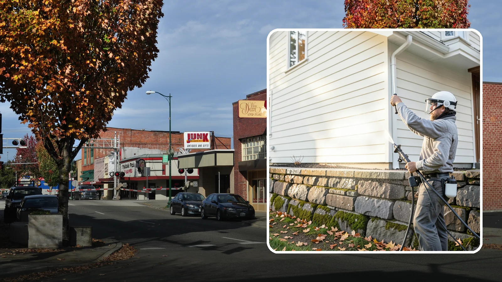 Retaining Wall Washing in Puyallup, Pierce County, WA - Wash masonry retaining walls to remove moss, mineral leaching, and soil stains from constantly damp structures.