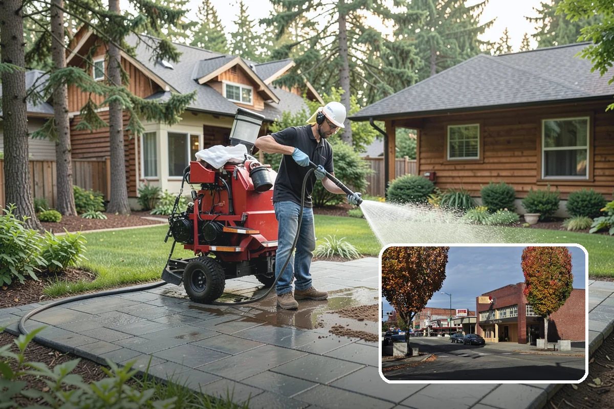Retaining Wall Washing in Puyallup, Pierce County, WA - Removes moss thriving along damp masonry joints