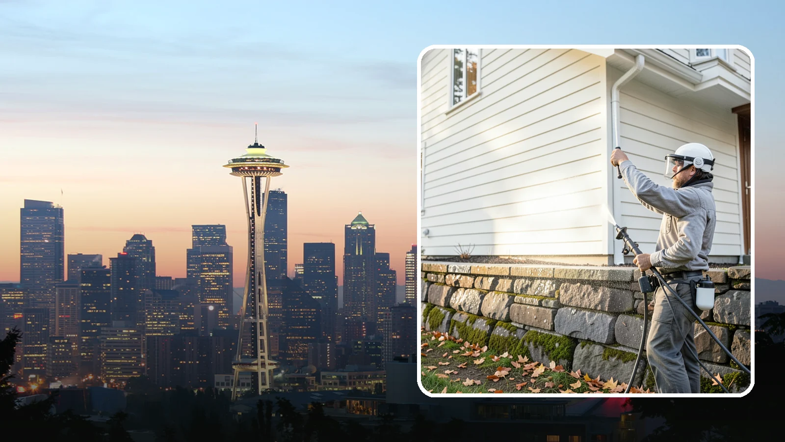 Retaining Wall Washing in Seattle, King County, WA - Wash masonry retaining walls to remove moss, mineral leaching, and soil stains from constantly damp structures.