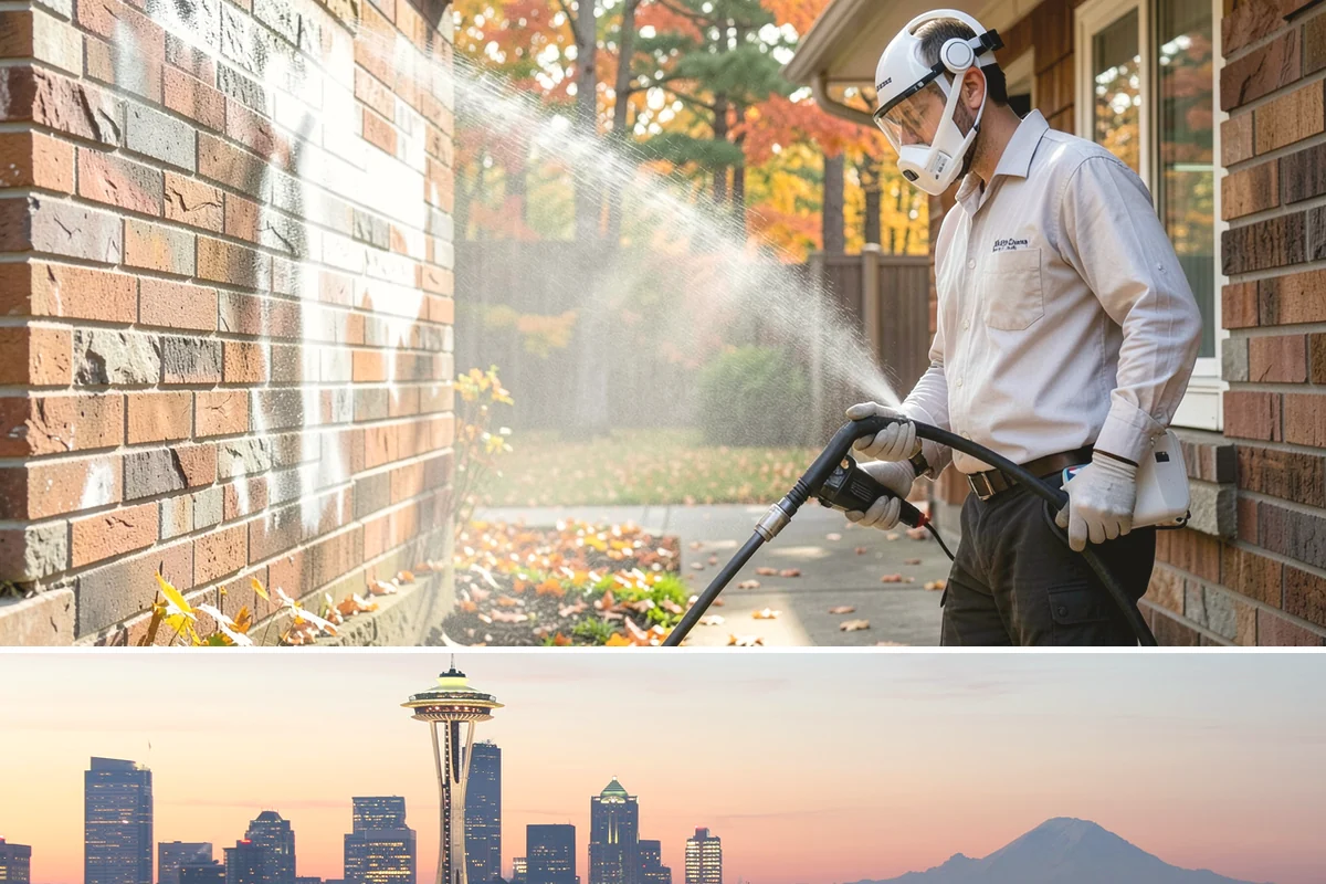 Retaining Wall Washing in Seattle, King County, WA - Cleaning in early summer, after the soil begins to dry, limits the moisture that keeps masonry walls damp and speeds the return...