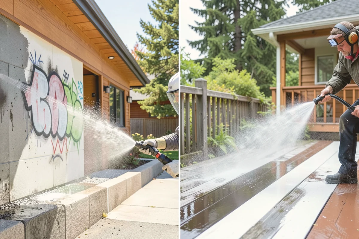 Retaining Wall Washing in Snohomish, Snohomish County, WA - Trim back vegetation encroaching on the wall
