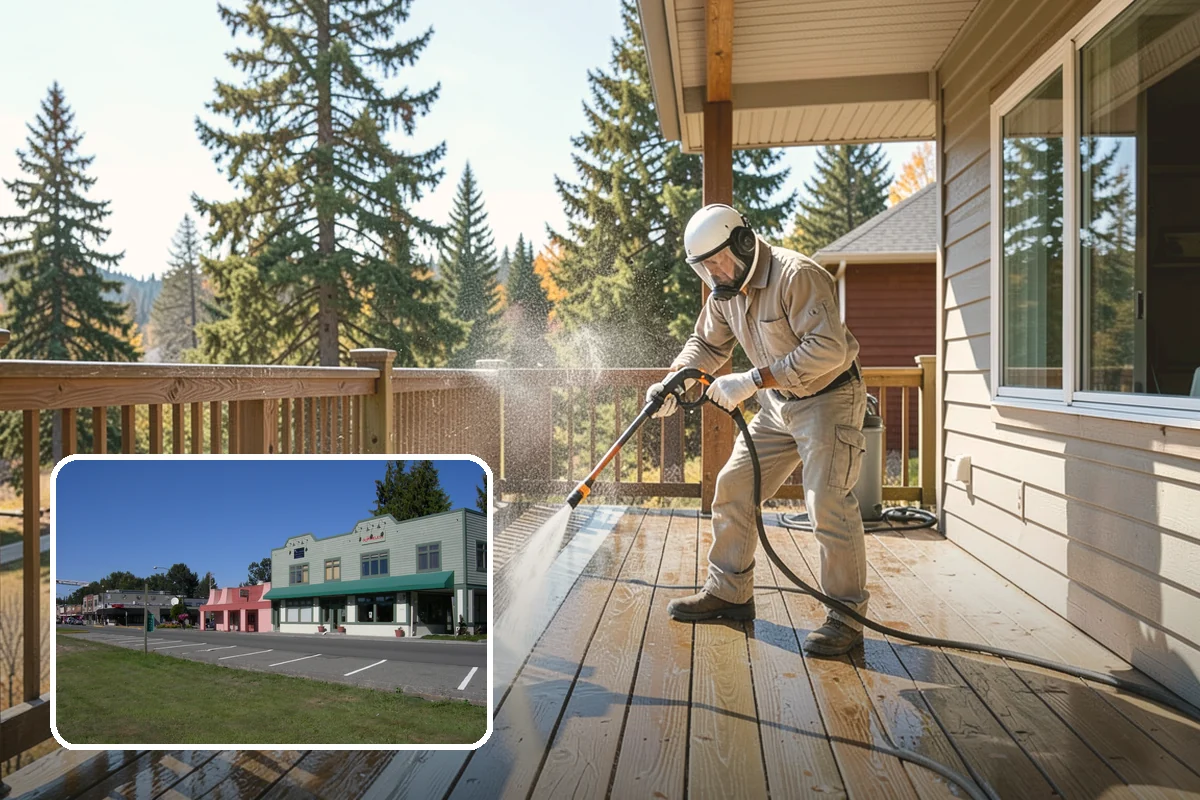 Retaining Wall Washing in Snoqualmie, King County, WA - Removes moss thriving along damp masonry joints