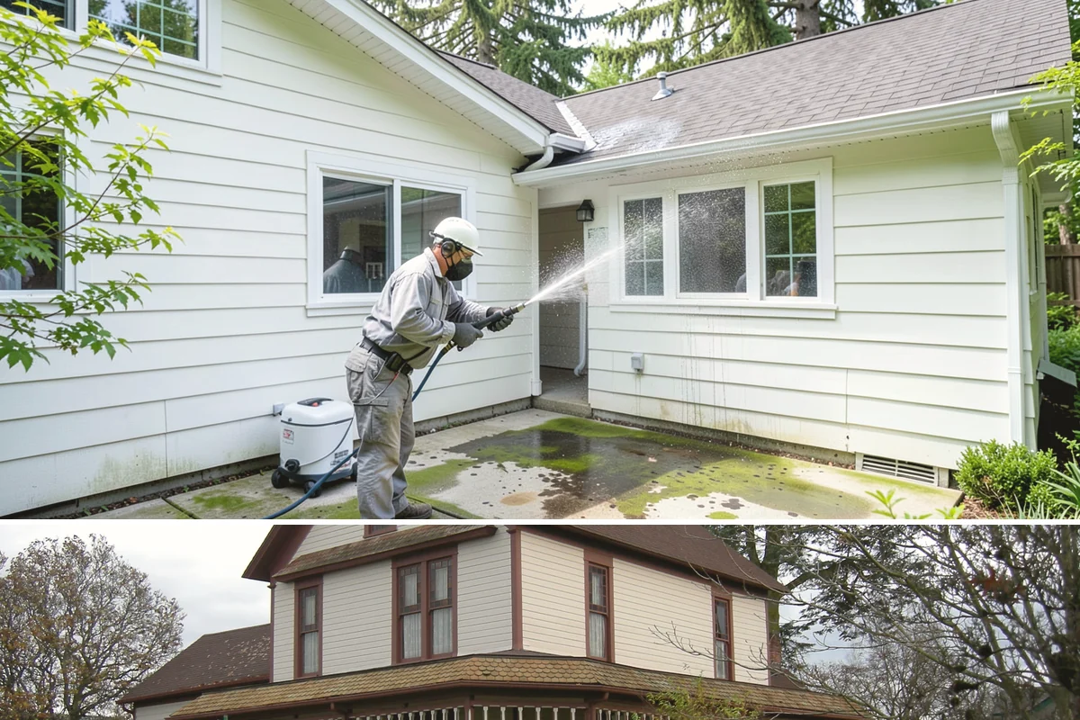 Retaining Wall Washing in Sumner, Pierce County, WA - Cleaning in early summer, after the soil begins to dry, limits the moisture that keeps masonry walls damp and speeds the return...