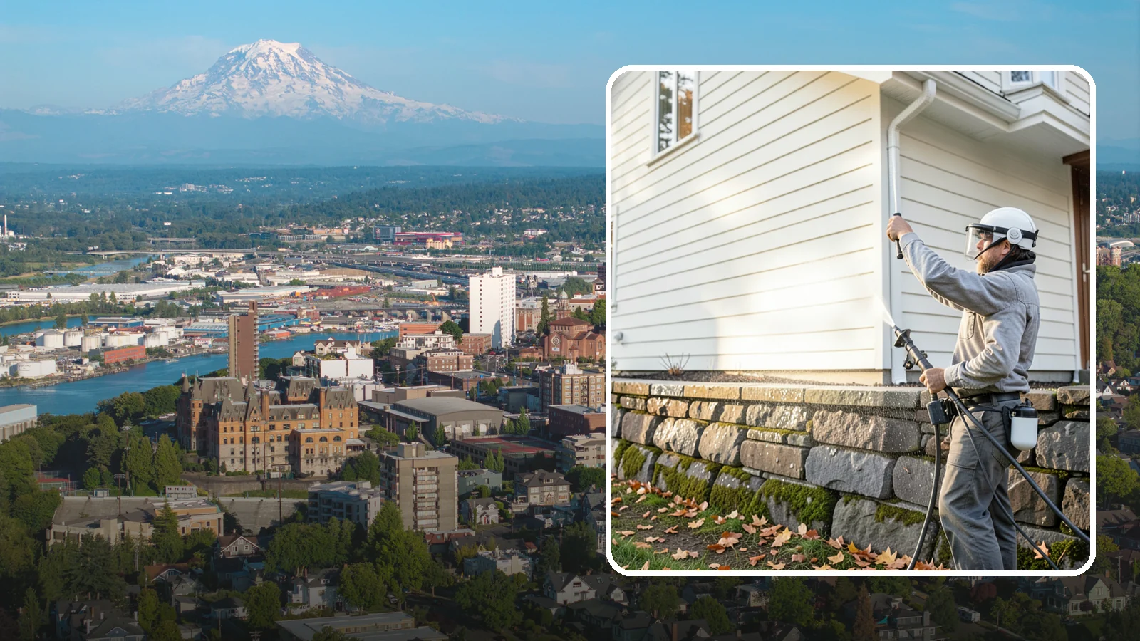 Retaining Wall Washing in Tacoma, Pierce County, WA - Wash masonry retaining walls to remove moss, mineral leaching, and soil stains from constantly damp structures.