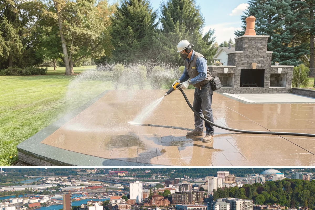 Retaining Wall Washing in Tacoma, Pierce County, WA - Cleaning in early summer, after the soil begins to dry, limits the moisture that keeps masonry walls damp and speeds the return...