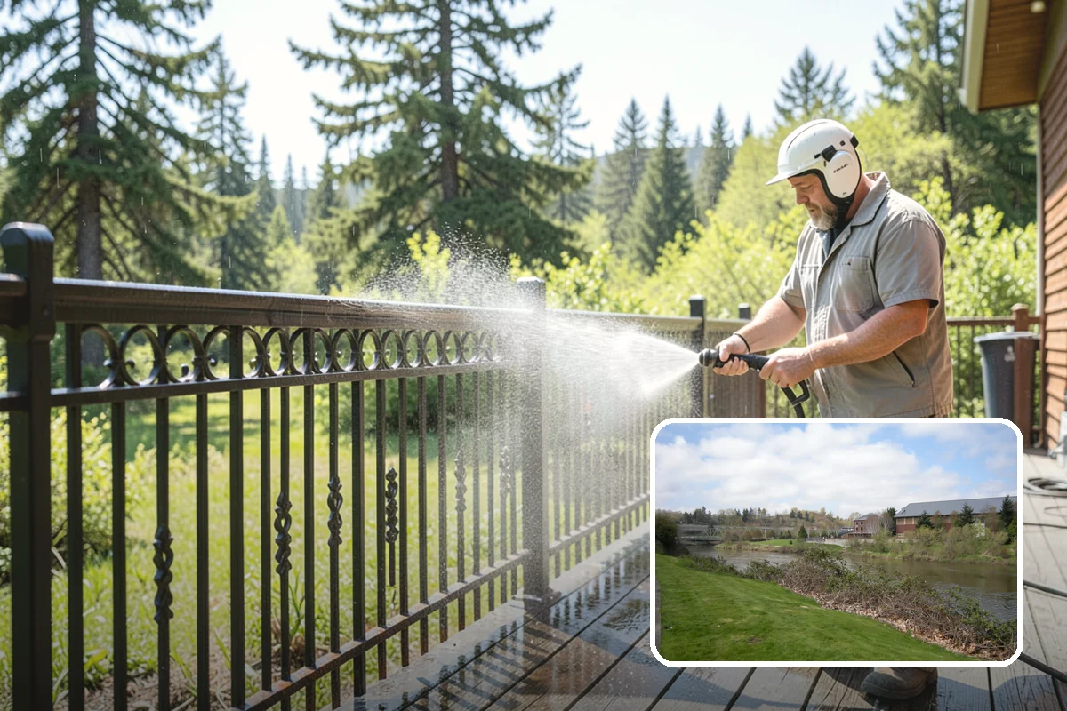 Retaining Wall Washing in Tukwila, King County, WA - Removes moss thriving along damp masonry joints