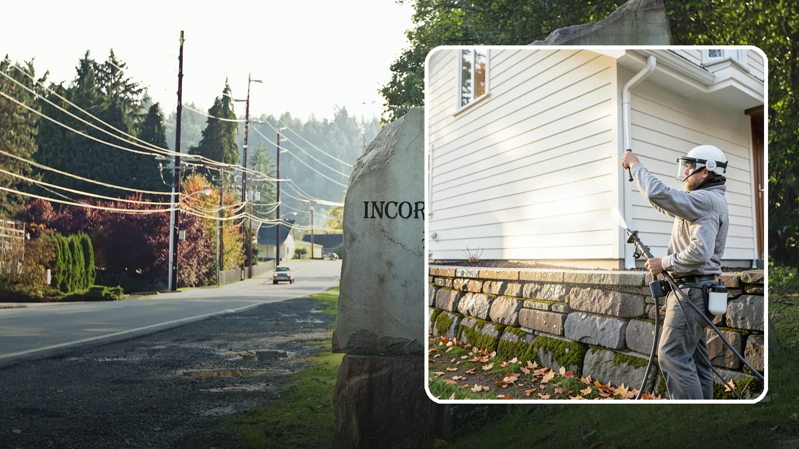 Retaining Wall Washing in Wilkeson, Pierce County, WA - Wash masonry retaining walls to remove moss, mineral leaching, and soil stains from constantly damp structures.