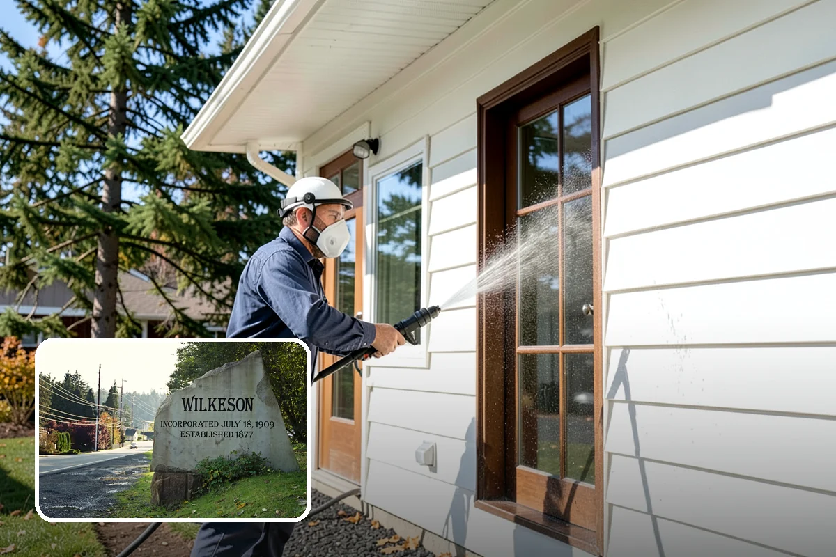 Retaining Wall Washing in Wilkeson, Pierce County, WA - Removes moss thriving along damp masonry joints