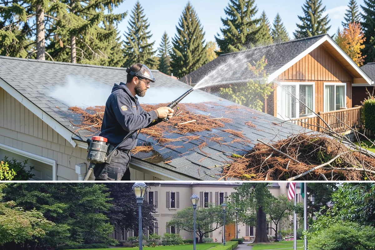 Retaining Wall Washing in Woodinville, King County, WA - Cleaning in early summer, after the soil begins to dry, limits the moisture that keeps masonry walls damp and speeds the return...