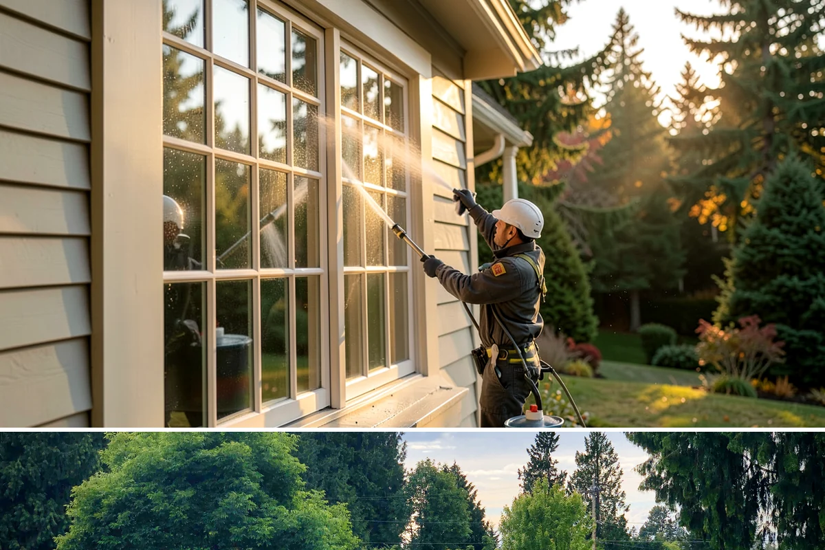 Roof Algae Removal in Bonney Lake, Pierce County, WA - The dry summer stretch lets algaecide treatments cure without rain washing them away prematurely.