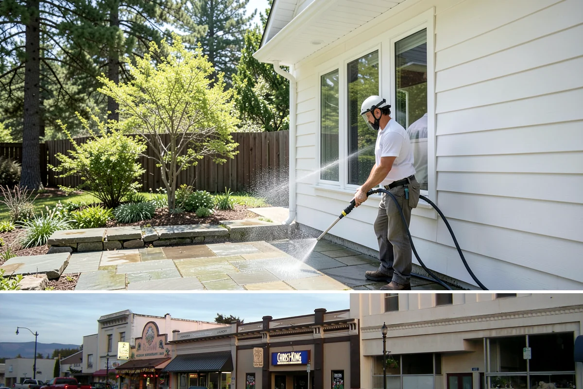 Roof Algae Removal in Burlington, Skagit County, WA - The dry summer stretch lets algaecide treatments cure without rain washing them away prematurely.